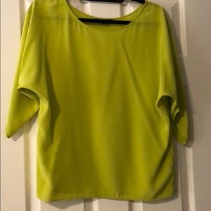 Dolman sleeve Vince blouse in chartreuse